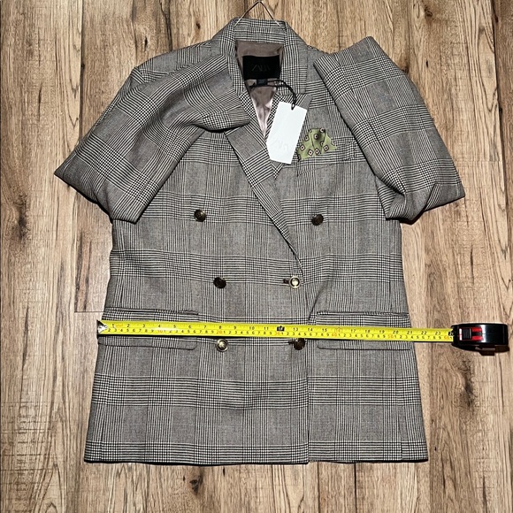 NEW! Zara Plaid Wool Oversized Blazer - Picture 10 of 12